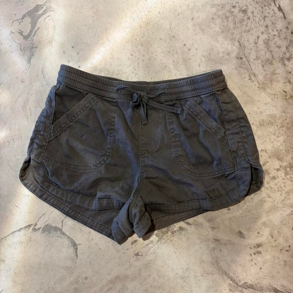 Union Bay mini shorts size 5 gray short shorts drawstring summer Y2K preppy